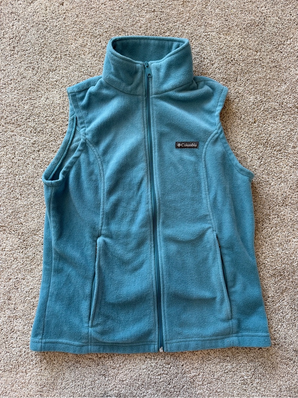 Women’s Columbia Teal Fleece Vest- Size Medium